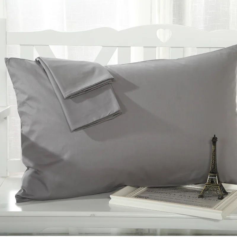 48x74cm Cotton Pillowcase Soft Comfortable Solid Color Pillow Case Queen King Sleeping Pillows Covers Pillowcases Home Textile