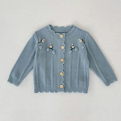 Autumn Spring Newborn Baby Girls Knitting Clothing Set Plaid Long Sleeve  Cardigan Coat+Sleeveless Rompers Children Clothes Suit