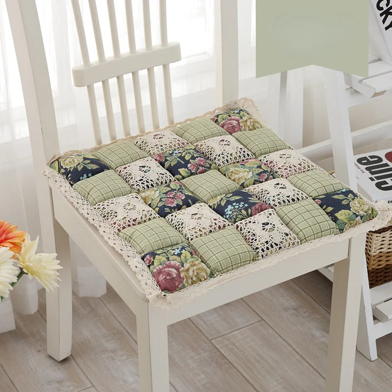 &40X40cm Flower Style Square Cotton Seat Cushion Sofa Car Mat Home Kitchen Chair Sit Pad Mat Pillows Home Decor