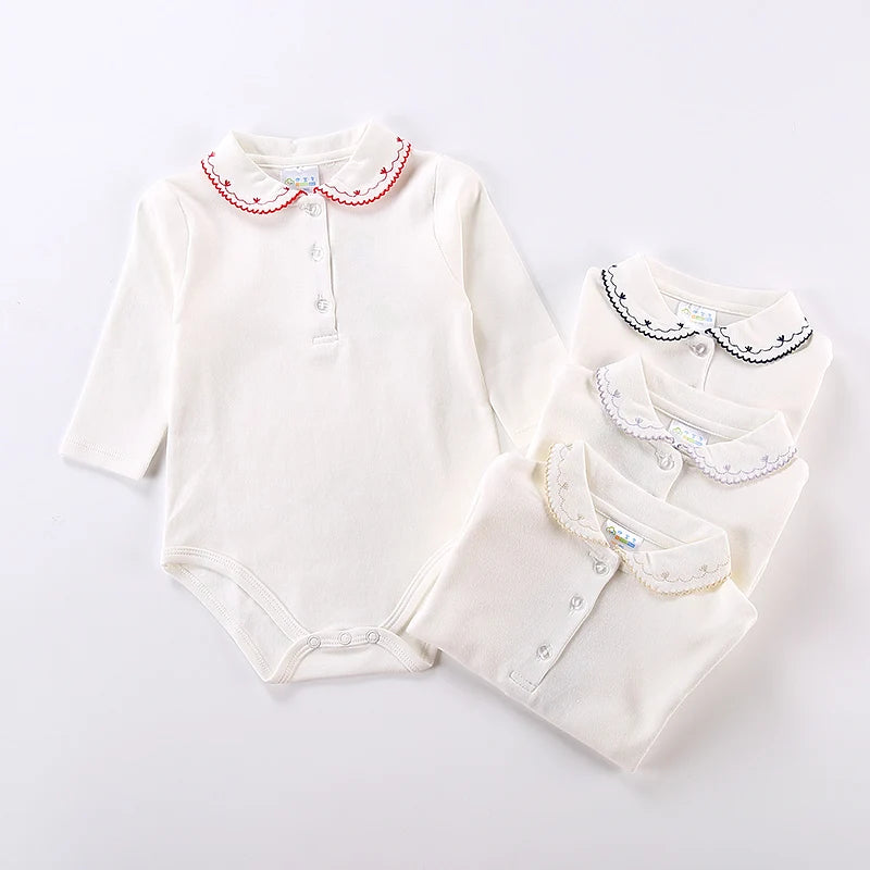 Baby Floral Collar Rompers