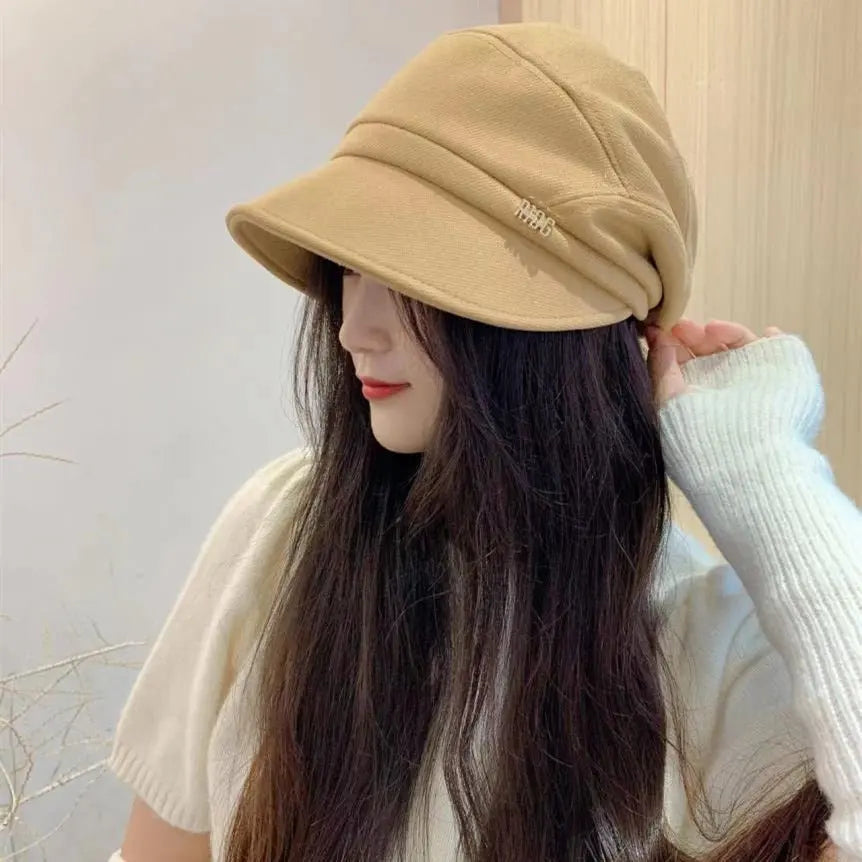 2023 New Women Newsboy Cabbie Beret Cap Plush and thick Casual Hat Winter Beret Women Painter Caps Autumn Leisure hat