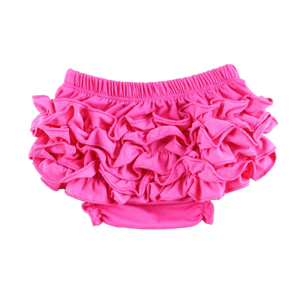 Baby Cotton Ruffle Bloomers shorts Cute Baby Diaper Cover Newborn Candy Shorts Toddler fashion Summer Soft Pants Ruffle Bloomers