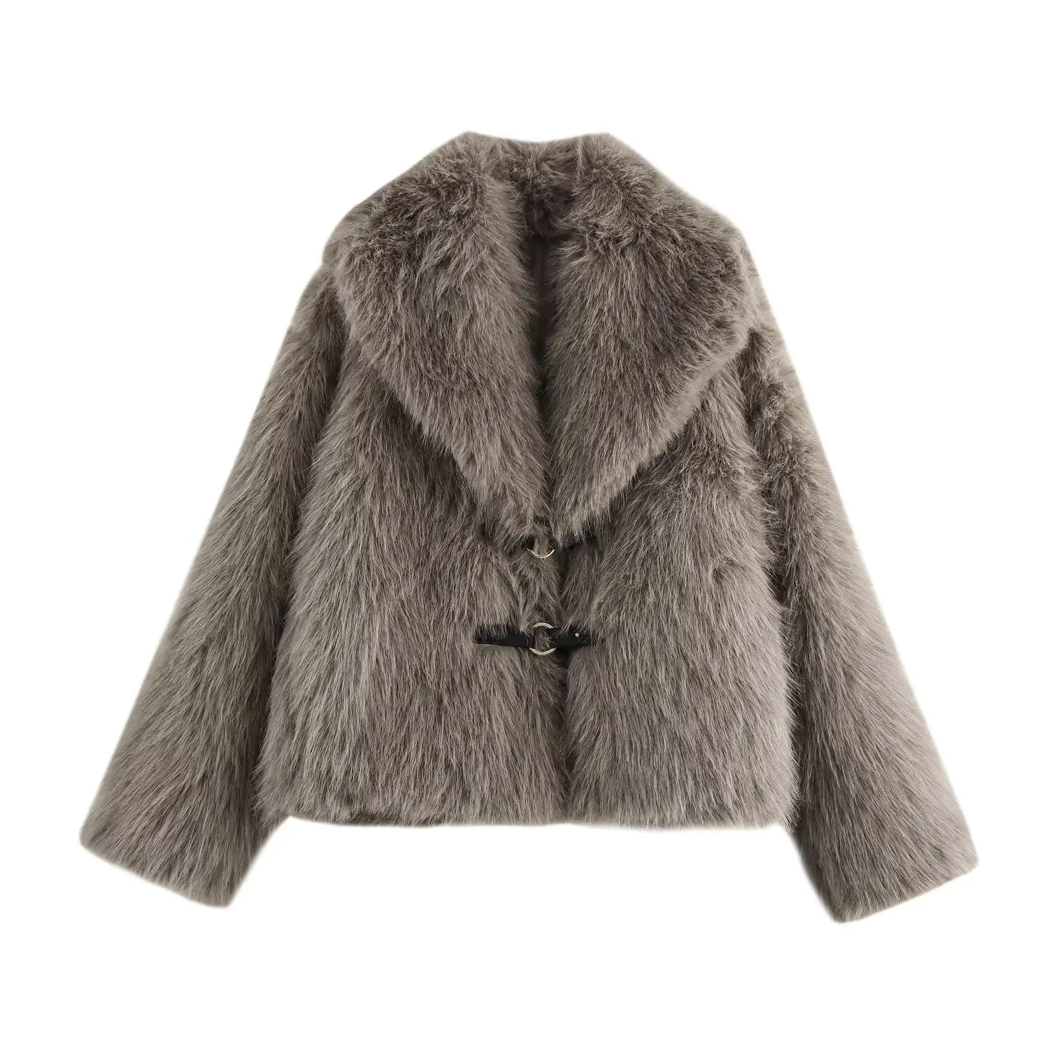 European and American style autumn and winter new fur thick coat for women high-end winter new loose lazy warm tops