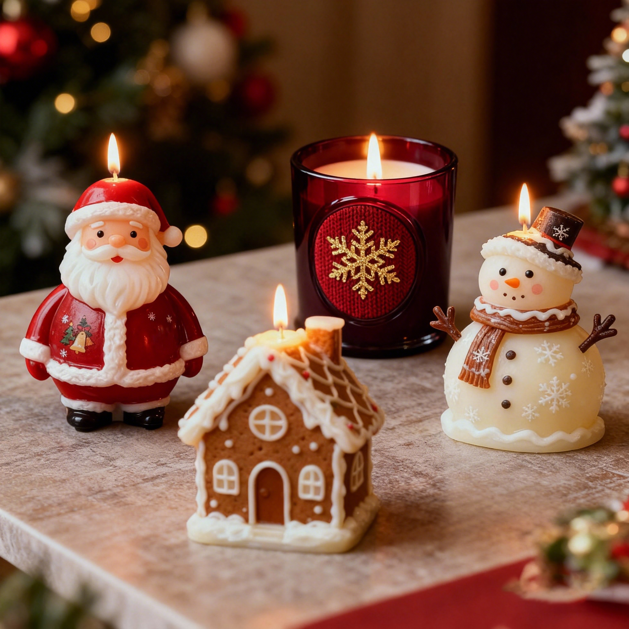 Christmas Santa Candle