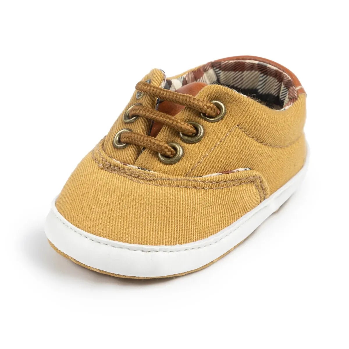 Meckior Baby Canvas Shoes Baby Boy Girl Sneakers Newborns Lace-up Anti-slip Sport First Walkers Infant Crib Shoes Moccasins