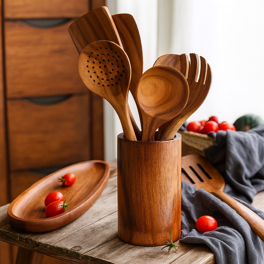 Wooden kitchen utensils | Kitchen utensil set