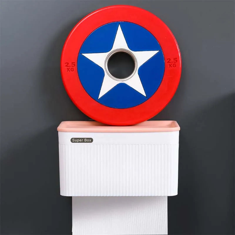 Wall Mount Toilet Paper Holder Tissue Box Waterproof Paper Towels Holder Case Storage Box Tray Portable Toilet Roll Holder