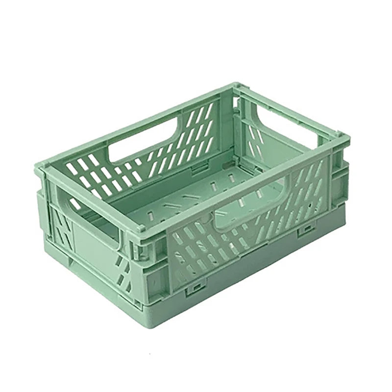 Folding Storage Baskets Sundries Organizer Collapsible Case Desktop Stationery Snacks Comestics Storage Foldable Container Box