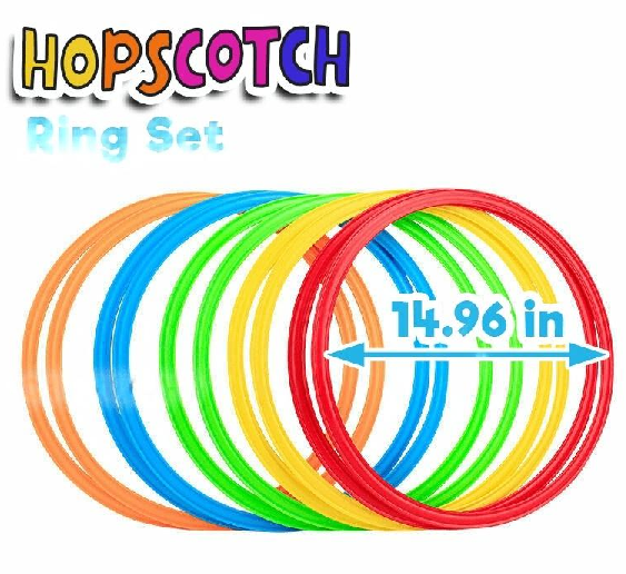 Rainbow Hopscotch Ring Set