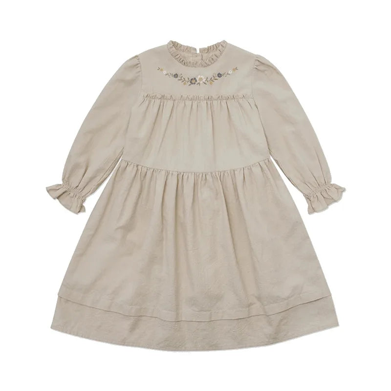 Girls Dress 2024 Autumn Printing Fashion Children Dress Cotton Thickened Warm Girls Jacket Cardigan Jumper Children's Clothing