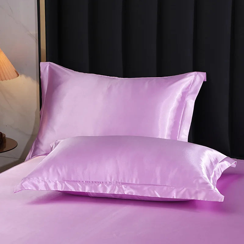 2PCS 100% Pure Real Silk pillowcase Natural Mulberry Pillow Case