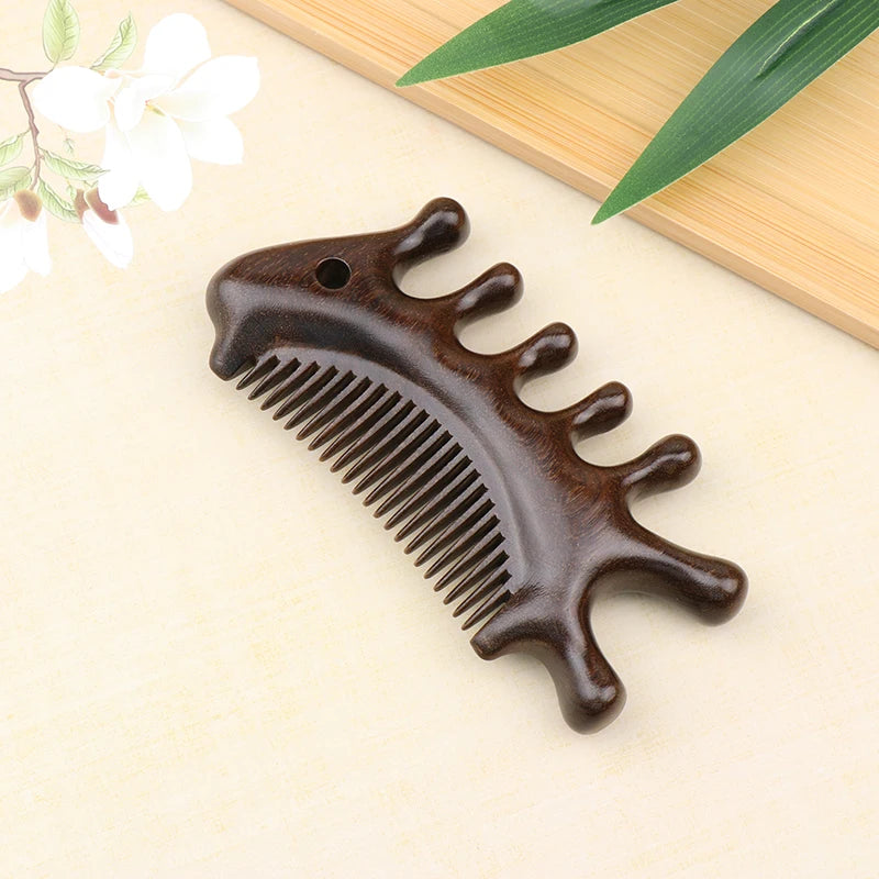 Sandalwood Massage Comb Head Neck Nose Cheeks Hair Multifunctional Massage Comb Body Meridian Comb