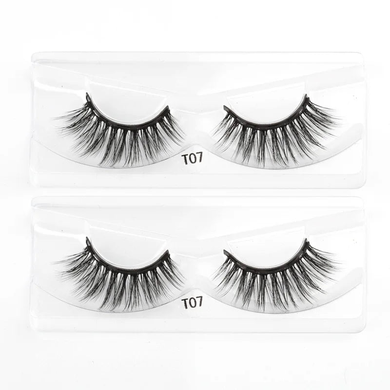 Magnetic Eyelashes Set 1/2/3 Pairs Natural Long False Eyelashes Soft Mink Lashes Waterproof Liquid Eyeliner Tweezer Makeup Tools