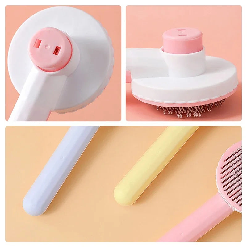 Self Cleaning Slicker Comb Remove Hair Grooming Brush Pet Dematting Comb Beauty Slicker Dog Comb Pet Accessories