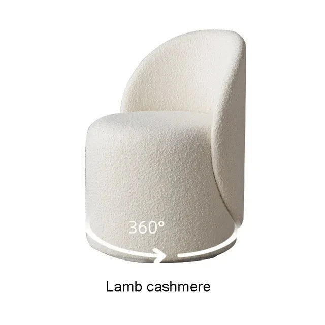 Shoe Changing Stool 360°Rotatable Makeup Stool Sponge Backrest Dressing Chair Comfortable Breathable Living Room Lazy Sofa Chair