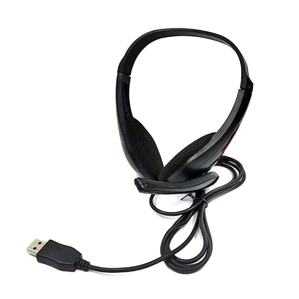 USB Wired Headphones Universal PC Gaming Headset With Microphone Noise Reduction Gamer Earphone Helmet For Laptop Computer