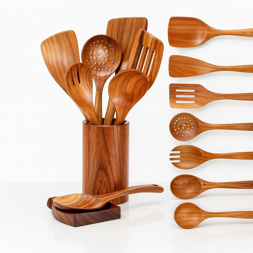 Wooden kitchen utensils | Kitchen utensil set