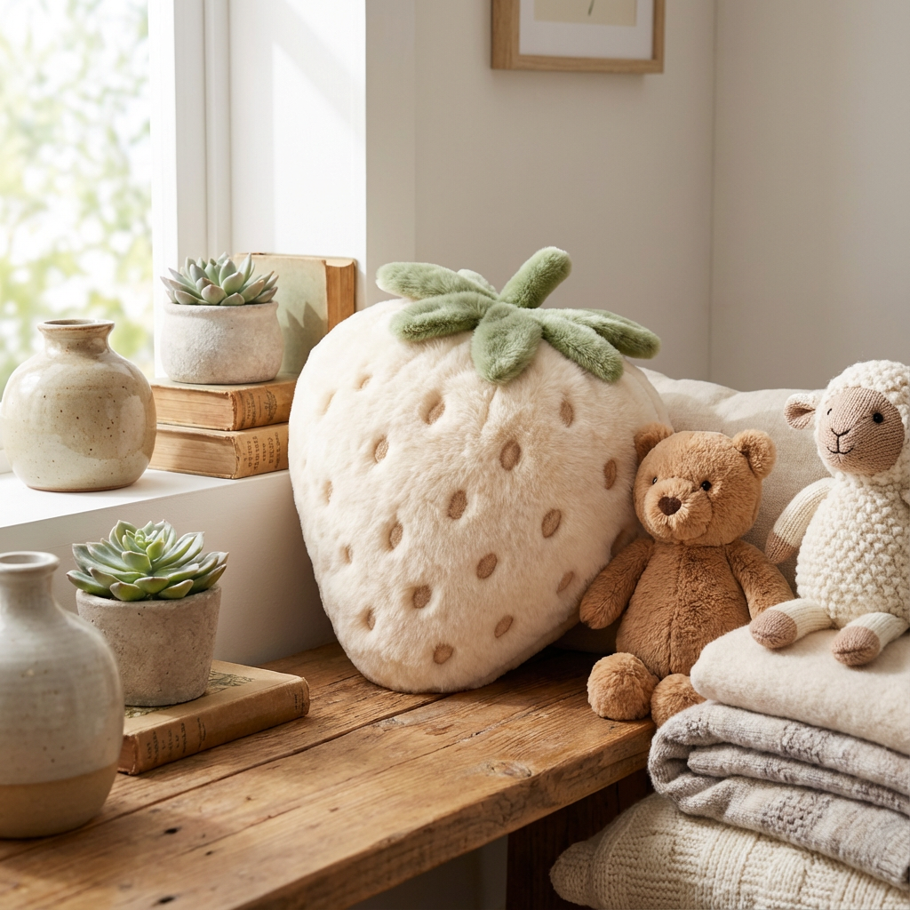 Strawberry Plush Pillow