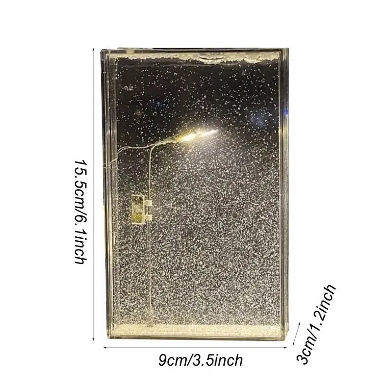 Snowy Night Flowing Small Night Light now Scene Holiday Sleep Light Toys Simulation Handmade Diy Street Lamps Desktop Decor