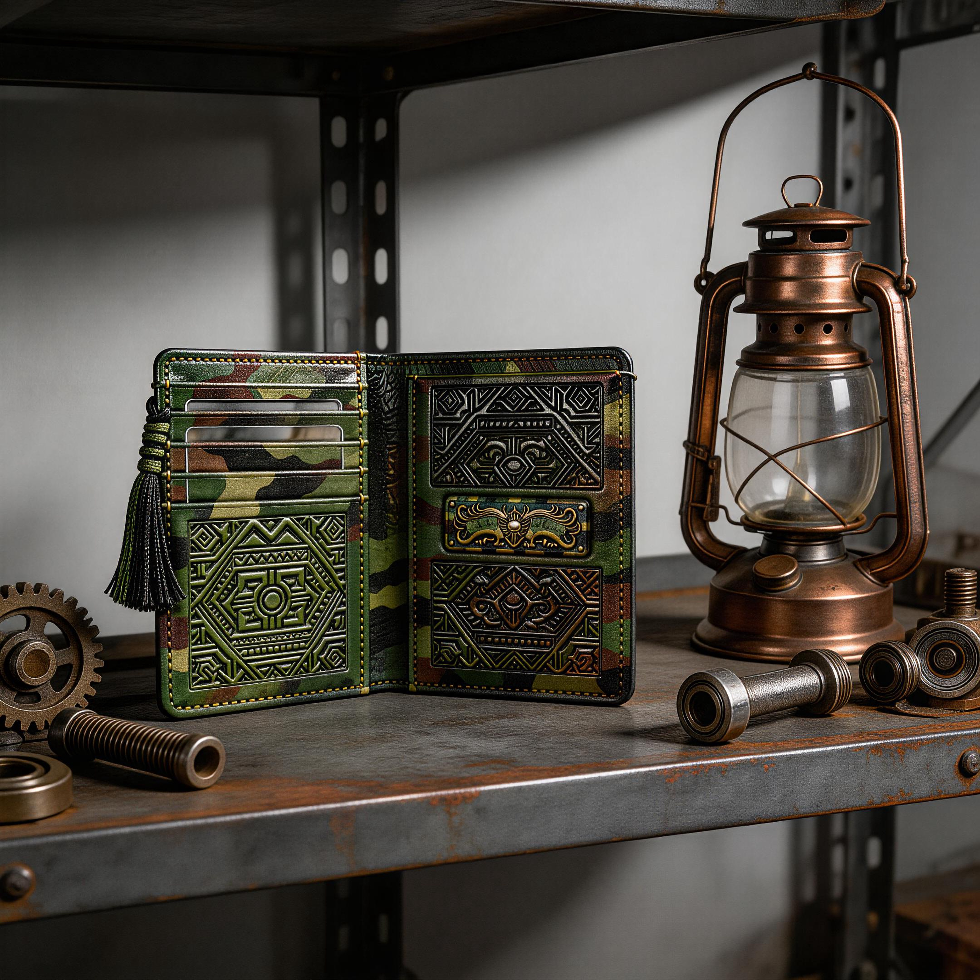 Tactical Passport Wallet | Premium Leather | Winter Wilderness Vibe | Ideal Gift for Adventurers