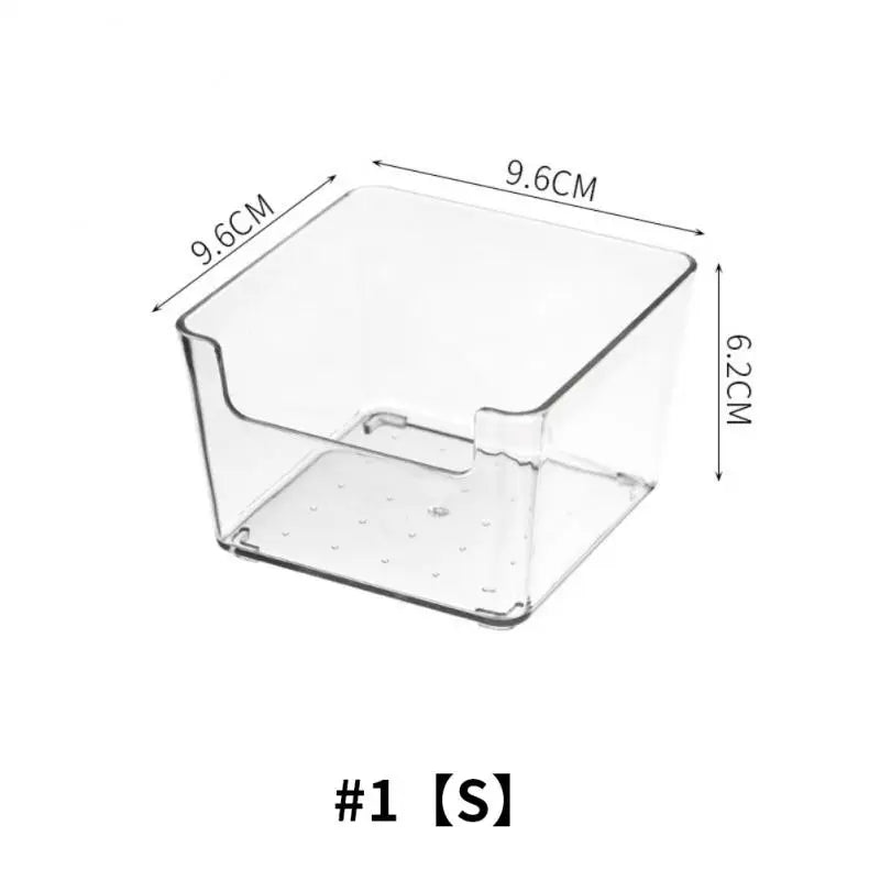 PET Clear Transparent Storage Drawer Containers Refrigerator Organizer Desktop Cosmetic Storage Boxes Decoration Organizer