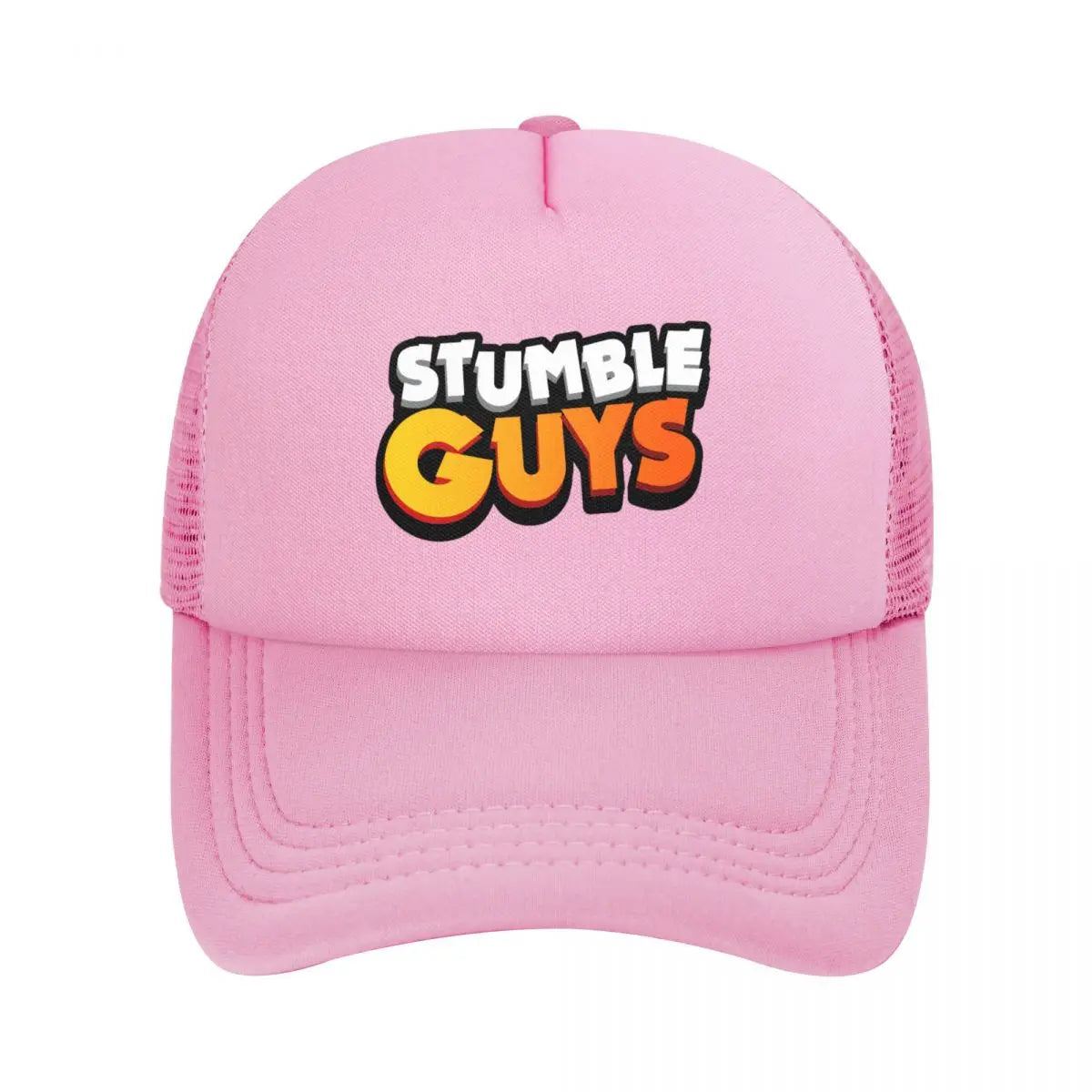 Stumble Guys Cartoon Mesh Baseball Cap Adult Hip-Hop Trucker Hat Game Dad Hat Breathable Polyester Sun Hats Summer Trucker Cap