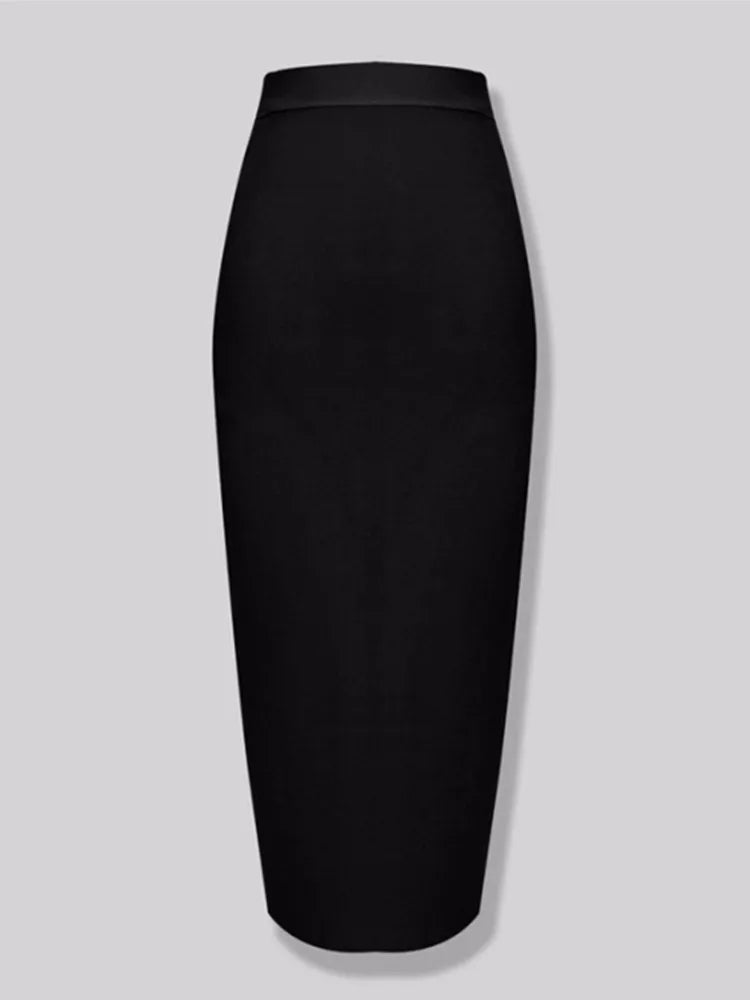 New Fashion 13 ColorsKnee Length Bandage Skirt Women Elastic Summer Pencil Skirts