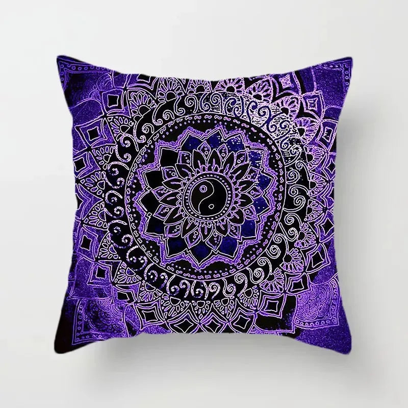 Pillowcase Decorative Sofa Bedroom Office Living Room Cushion Cover Abstract Geometric Bohemian Mandala Style Pillowcase