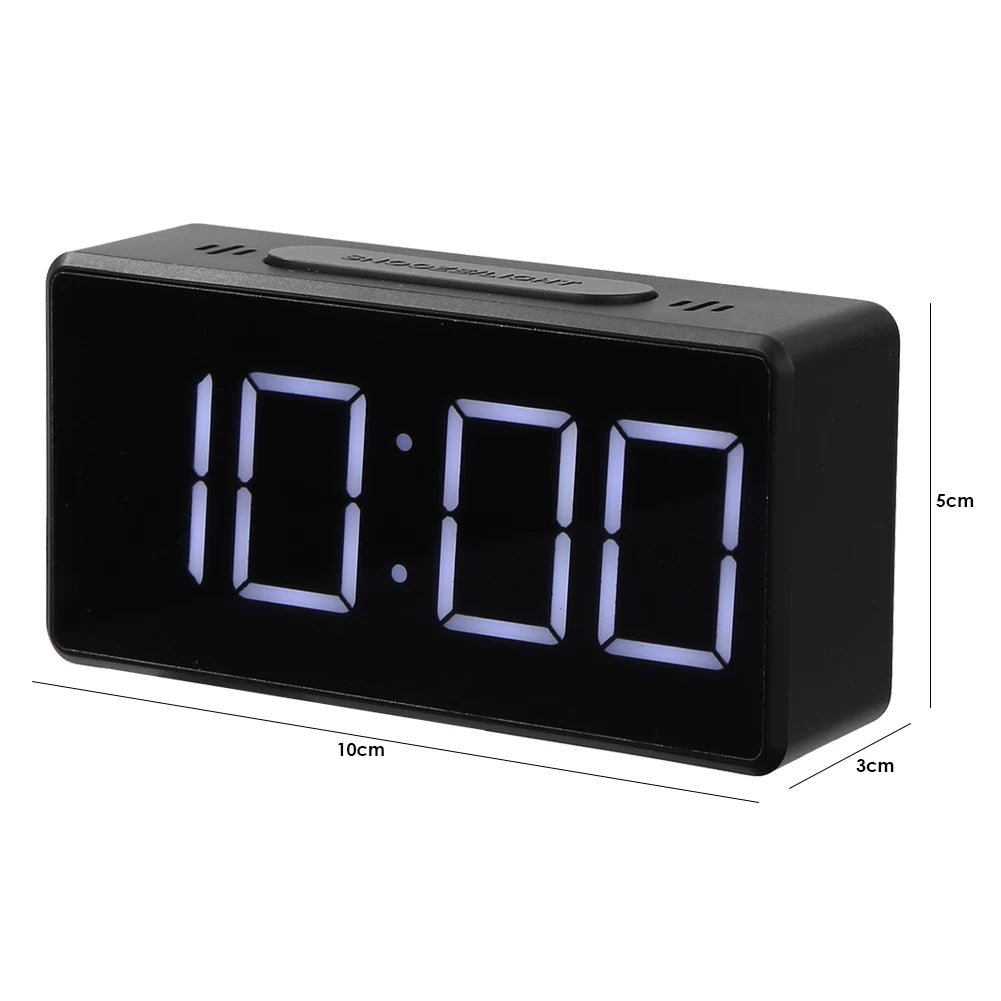 LED Mini Student Clock Usb Desktop Electronic Alarm Clock °c-℉ Temperature Tester-white Light 2 Levels Of Brightness