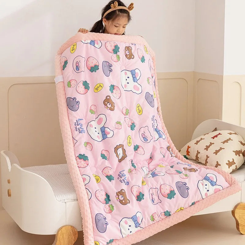 120X150cm Cotton Autum Baby Quilt Doudou Blanket Newborn Winter Warm Kids Comforter Thicken Children's Quilt Bedding Baby Item