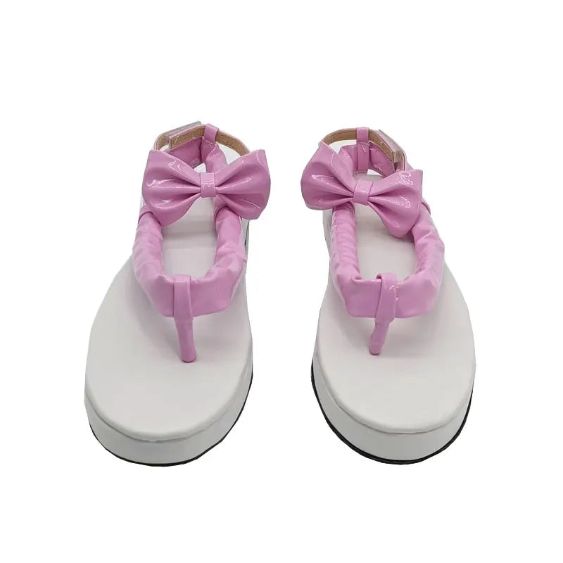 New Anime Shoes Pink Purple Boots Cosplay Halloween Costume Props