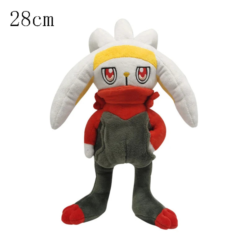 Kawaii Pokémon Sword and Shield Scorbunny Evolution Raboot Cinderace Plush Toys Sobble Grookey Stuffed Doll Rabbit Kid Xmas Gift