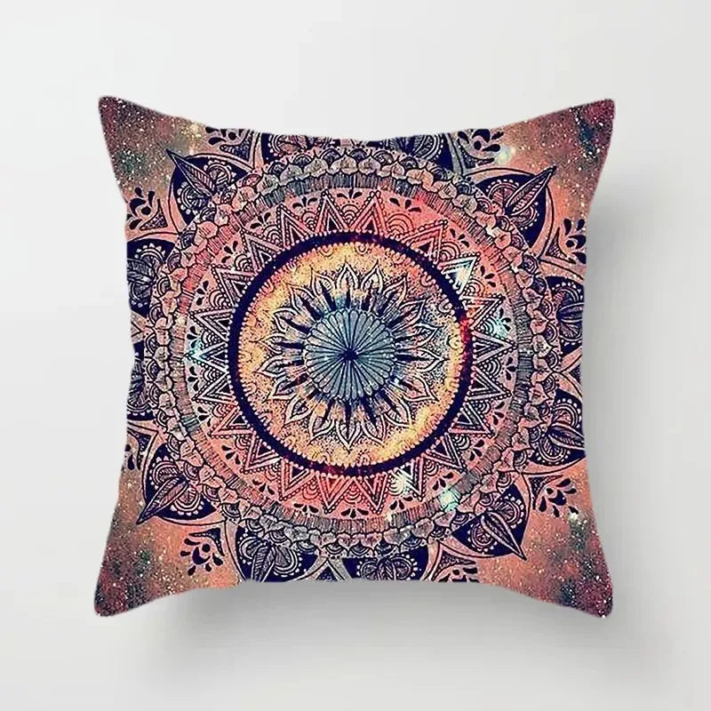 Pillowcase Decorative Sofa Bedroom Office Living Room Cushion Cover Abstract Geometric Bohemian Mandala Style Pillowcase