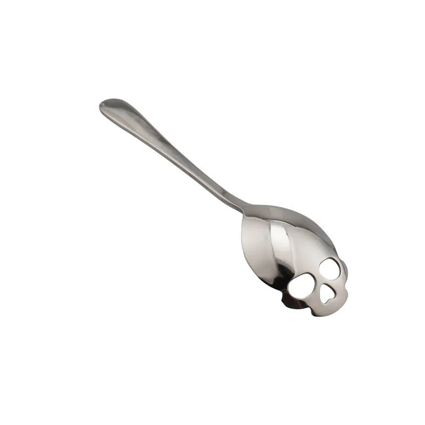 &Creative 304 Stainless Steel Skull Coffee Spoon Dessert Tea Sugar Scoop For Home Kitchen Bar Coffee Shop Party Accessories Gift