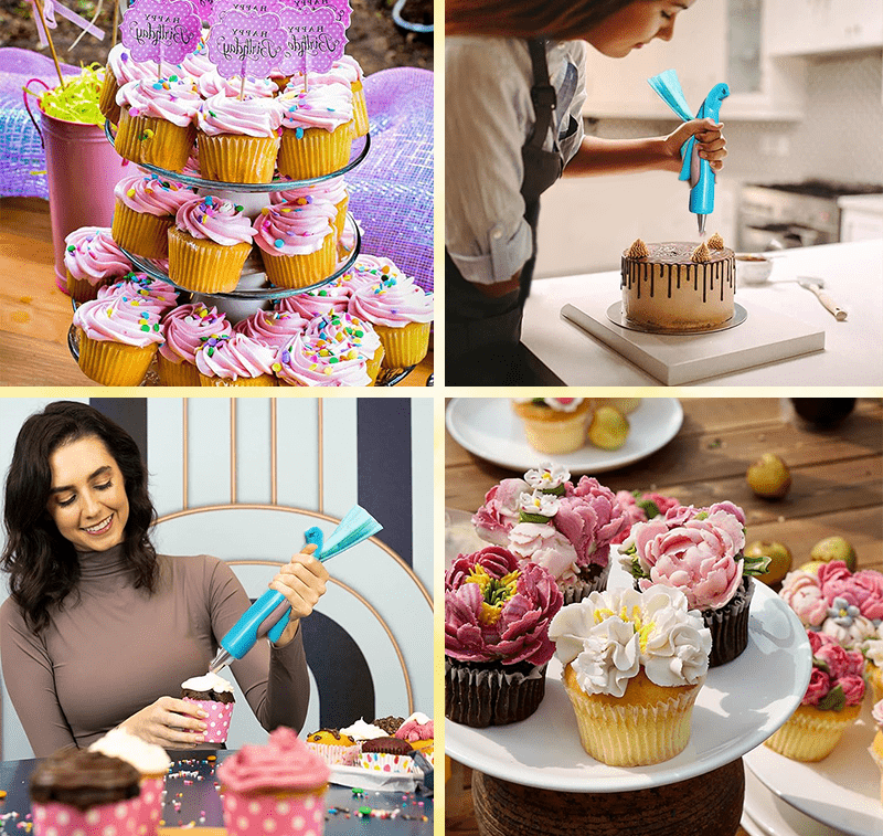 Cake Decorating Piping Pen Tool and Nozzle Set