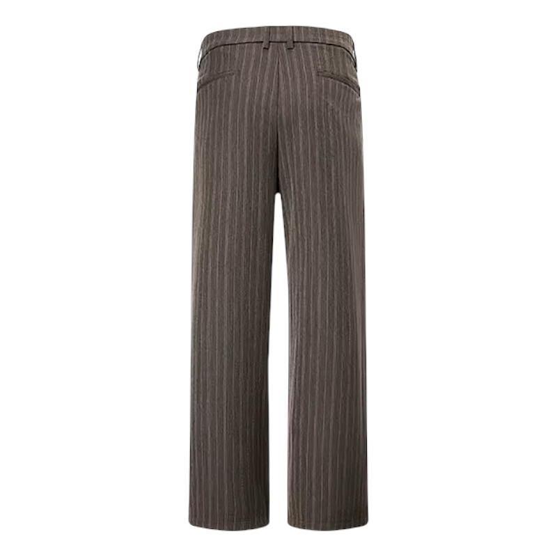 Pinstripe pleated pants
