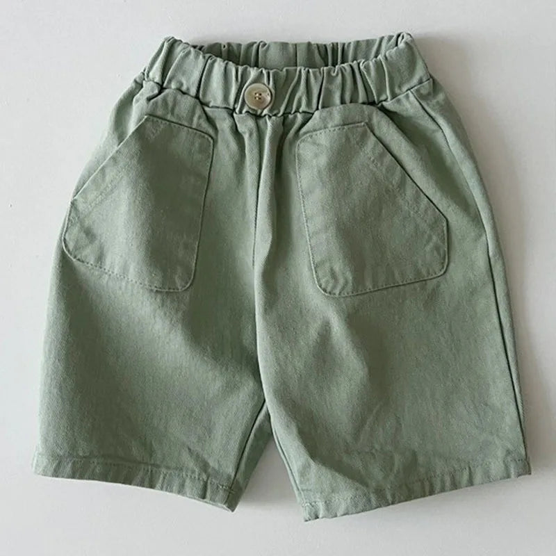 2023 Summer New Baby Loose Shorts Infant Solid Casual Shorts Cotton Toddler Boy Girl Pants Cute Kids Shorts Children Clothes