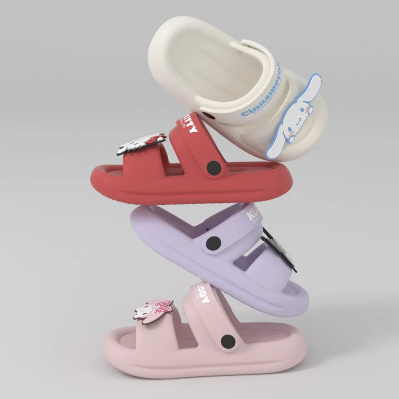 Cartoon Sandals Sweet Slippers Sanrio Kuromi EVA Shoes Cinnamoroll Antislip Slides Hello Kitty