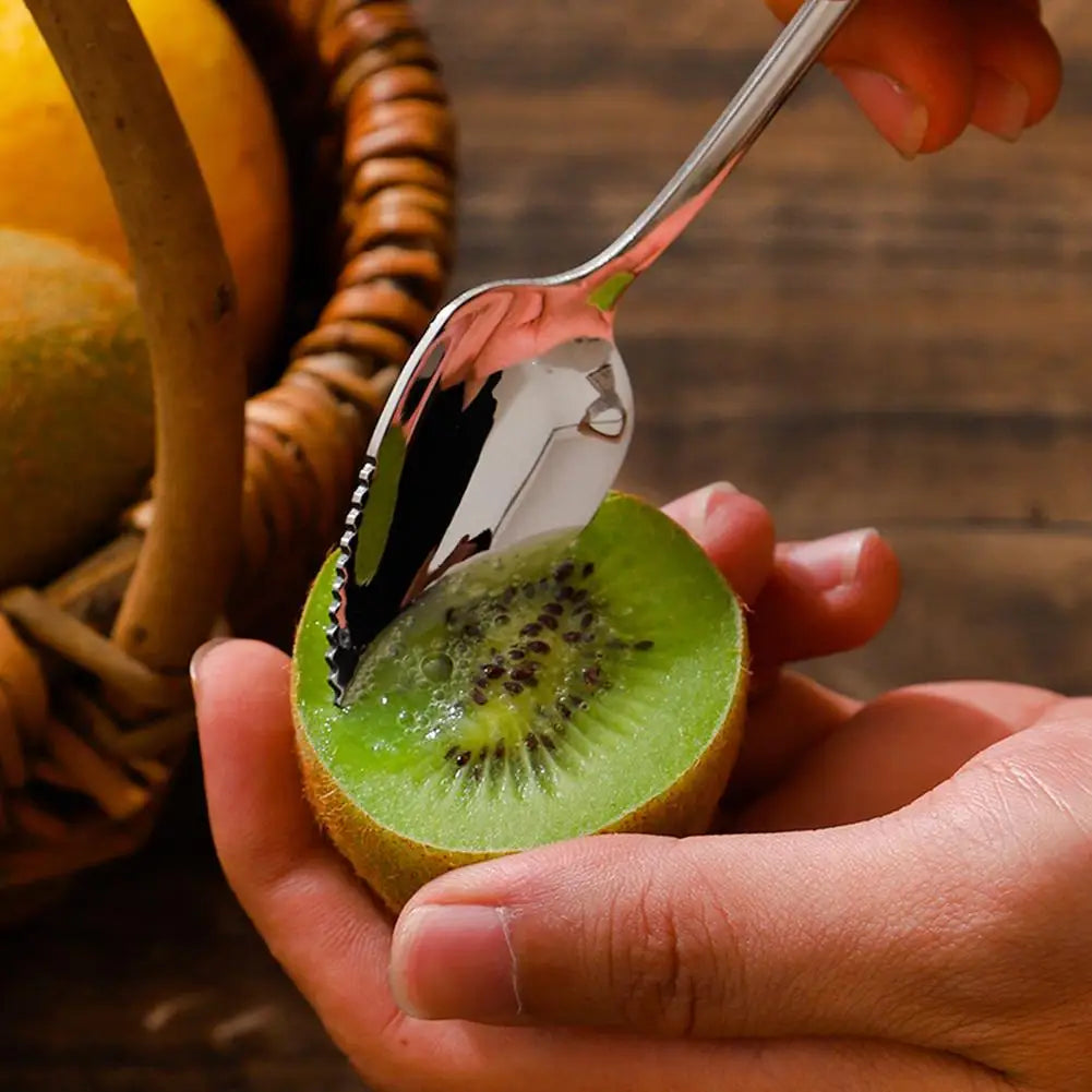 Stainless Steel Tea Spoon Home Grapefruit Ice Cream Dessert Spoon Serrated Edge Fruit Coffee Stirring Spoons
