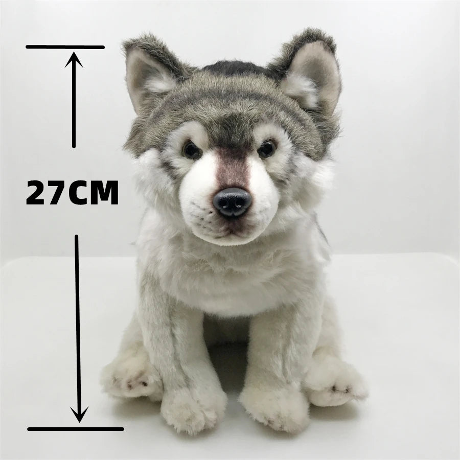 Coyote High Fidelity Anime Cute Gray Wolf Plushie Dog Plush Toys Lifelike Animals Simulation Stuffed Doll Kawai Toy Gifts Kids