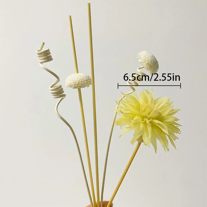 1 Set Diffuser Sticks Flower Aromatherapy Rattan No Fire Aroma Diffuser Sticks Home Living Room Aromatic Incense Supplies