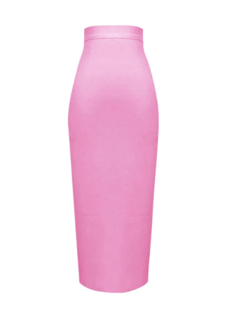 New Fashion 13 ColorsKnee Length Bandage Skirt Women Elastic Summer Pencil Skirts