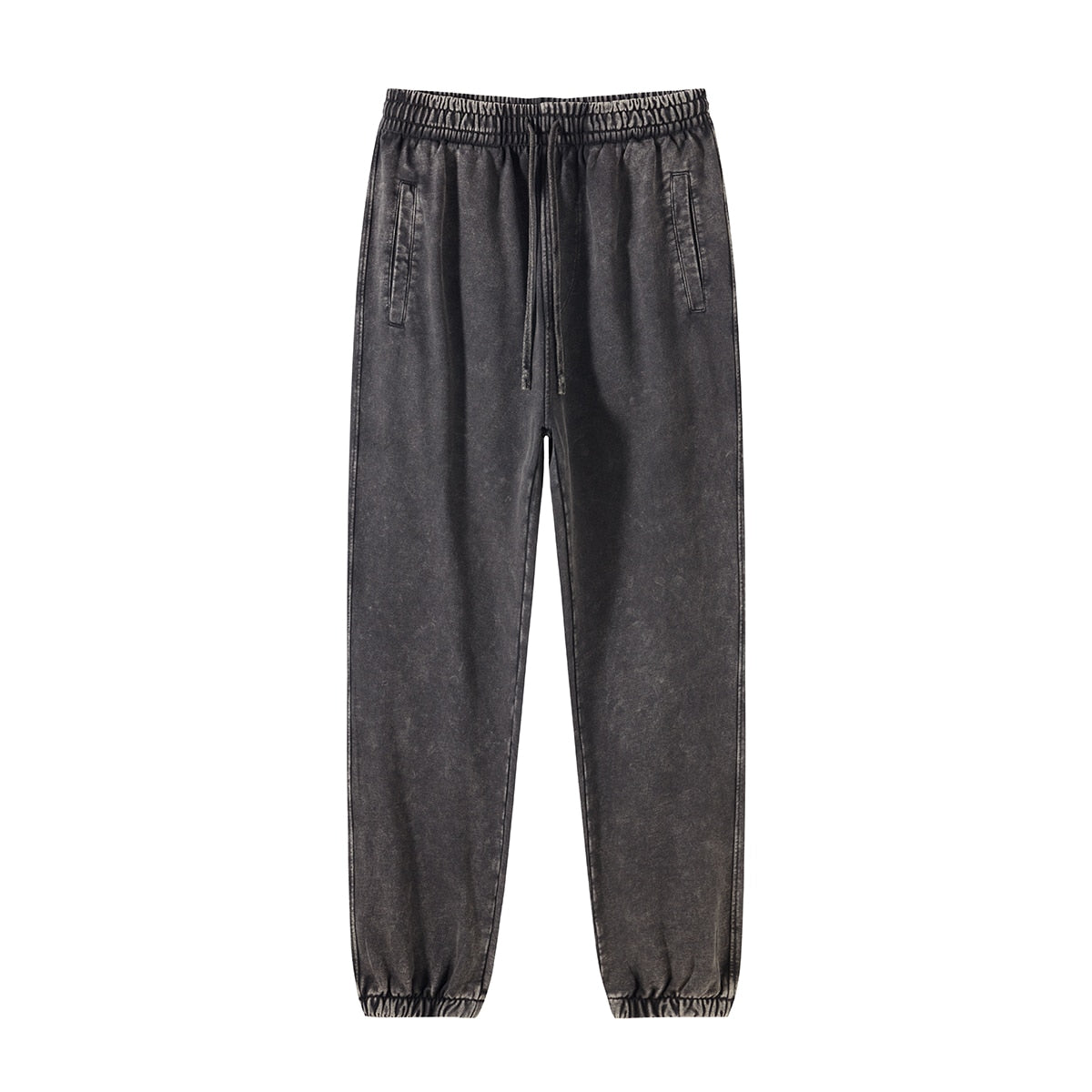 Baggy fit heavy cotton french terry wax dyed sweatpant