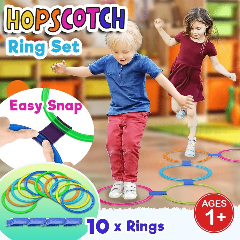 Rainbow Hopscotch Ring Set