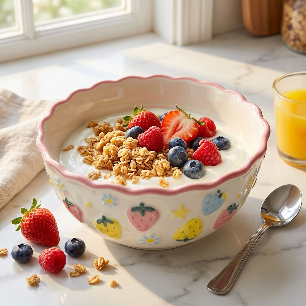 Strawberry Meadow Series – Petal Cereal Bowl