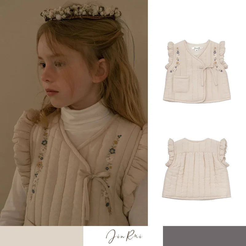 Girls Dress 2024 Autumn Printing Fashion Children Dress Cotton Thickened Warm Girls Jacket Cardigan Jumper Children's Clothing