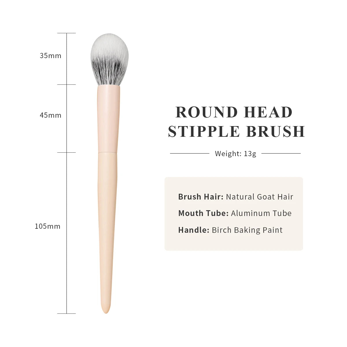 Make up Brush Cosmetic Goat Hair Powder Blusher Brush Blending  Concealer Makeup Brush