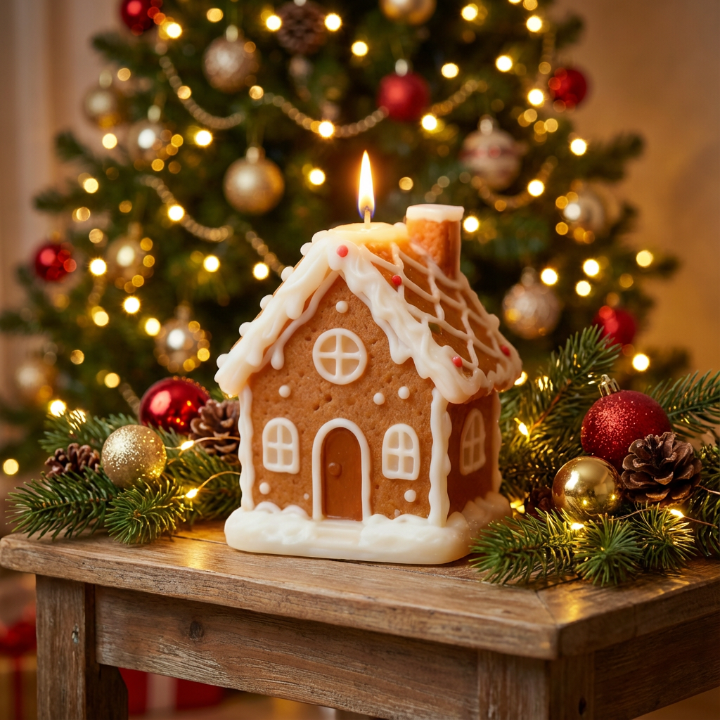 Gingerbread Cottage Candle