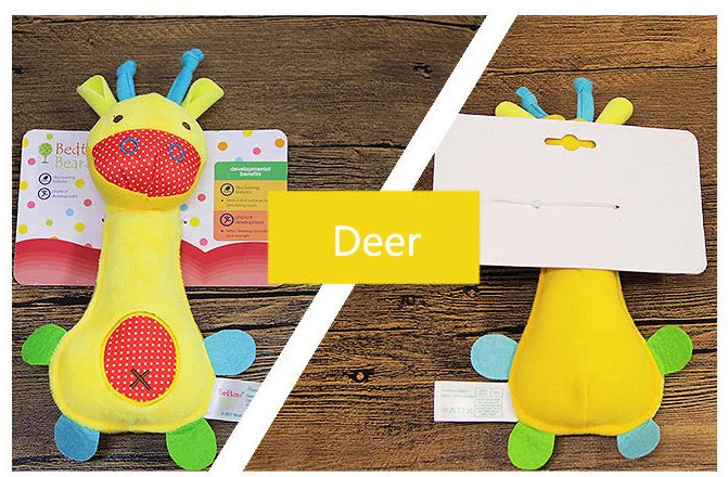 New Party gifts Dog Toys Pet Puppy Chew Squeaker Squeaky Plush Sound Cartoon dinosaur/Deer/Monkey Toys small pet gift