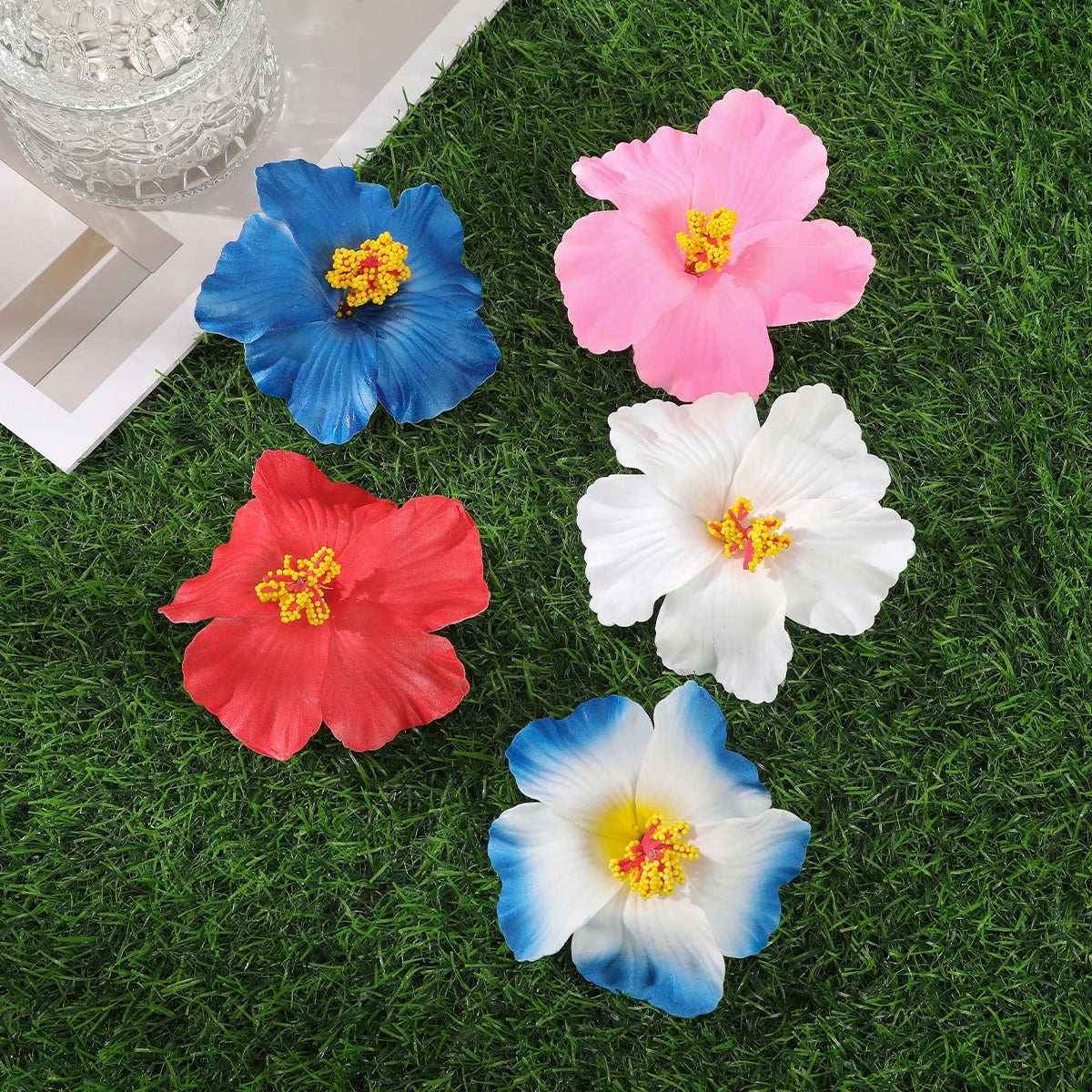 AWAYTR Hawaiian Flower Hair Clip For Women Girls Romantic Bohemian Flower Side Bangs Clip BB Hair Clips Hair Accessories